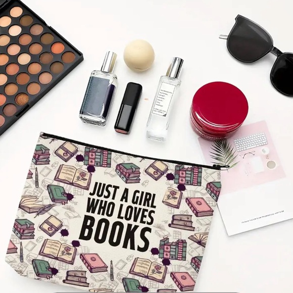 NWT-Book Design Cosmetic Bag 📚 - Picture 3 of 5